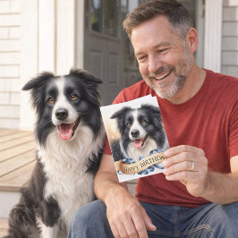 誕生日 ボーダーコリー 犬のグリーティングカード カード