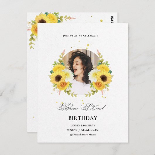 誕生日 ポストカード (正面/裏面)