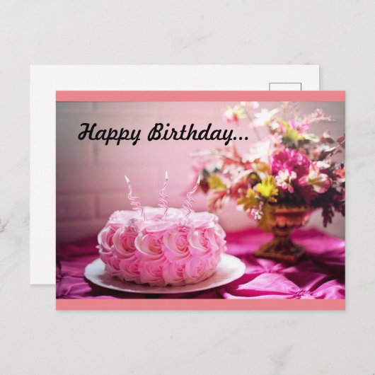誕生日  ポストカード (正面/裏面)