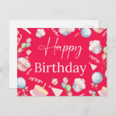 誕生日 ポストカード (正面/裏面)