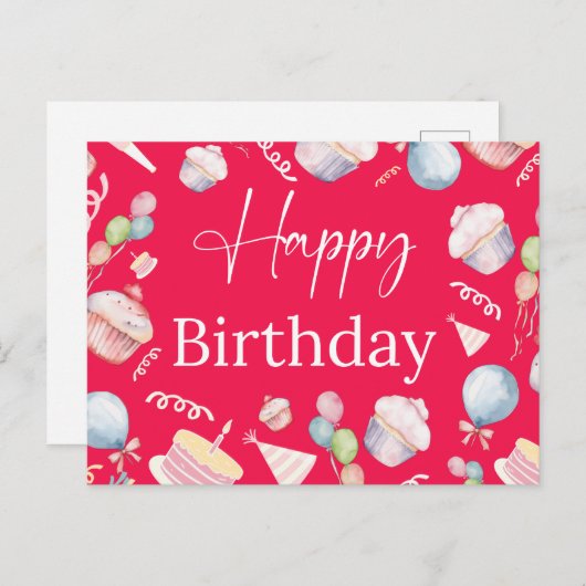 誕生日 ポストカード (正面/裏面)