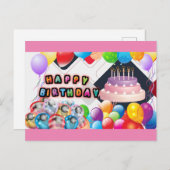 誕生日 ポストカード (正面/裏面)