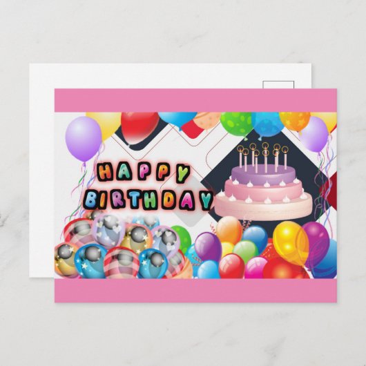誕生日 ポストカード (正面/裏面)