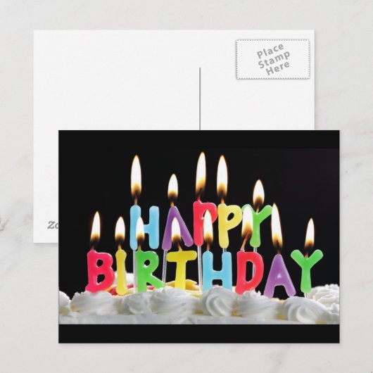 誕生日 ポストカード (正面/裏面)