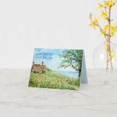 誕生日・ポピー・フィールドの義理の姉絵画は カード (黄色い花)