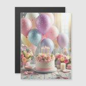 誕生日 マグネット招待状 (正面/裏面)