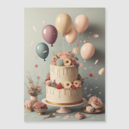 誕生日 マグネット招待状