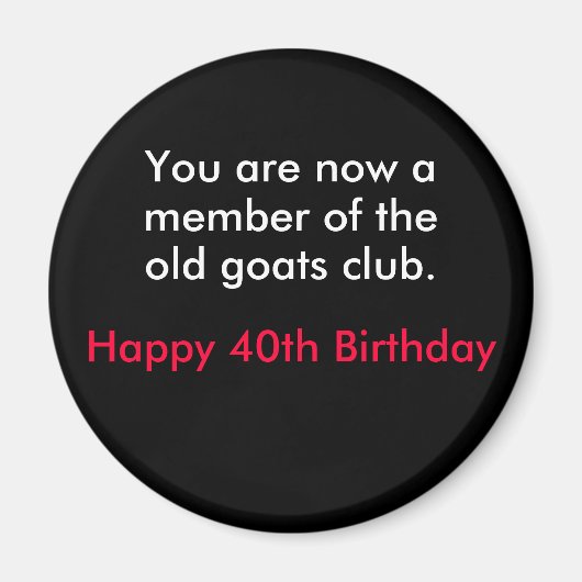 誕生日 マグネット (正面)