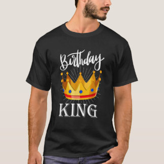 誕生日 メンズ 少年 誕生日 キング メンズ ブラック Tシャツ