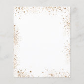 誕生日 ユーカリの葉 ゴールド 予算 招待状 チラシ (裏面)