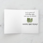 誕生日- ユーモアのある カード (内部)