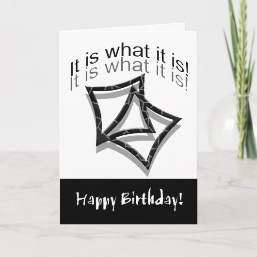 誕生日、ユーモア、それが何であるか！ カード (正面)