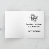 誕生日、ユーモア、それが何であるか！ カード (内部)