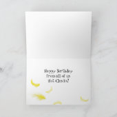 誕生日、ユーモア、ひよこからひよこ、黄/黒 カード (内部)