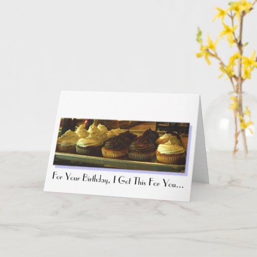 誕生日-ユーモア カード (黄色い花)