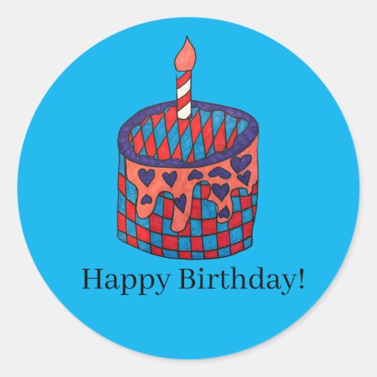 誕生日 ラウンドシール (正面)