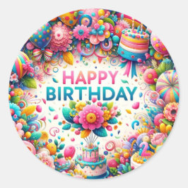 誕生日 ラウンドシール