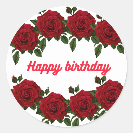 誕生日 ラウンドシール (正面)