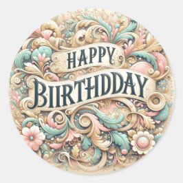 誕生日 ラウンドシール