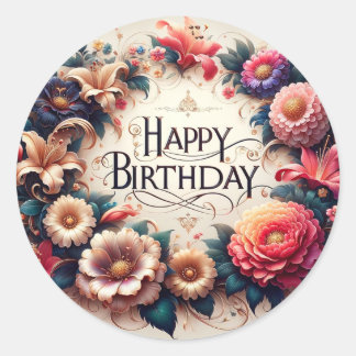 誕生日 ラウンドシール