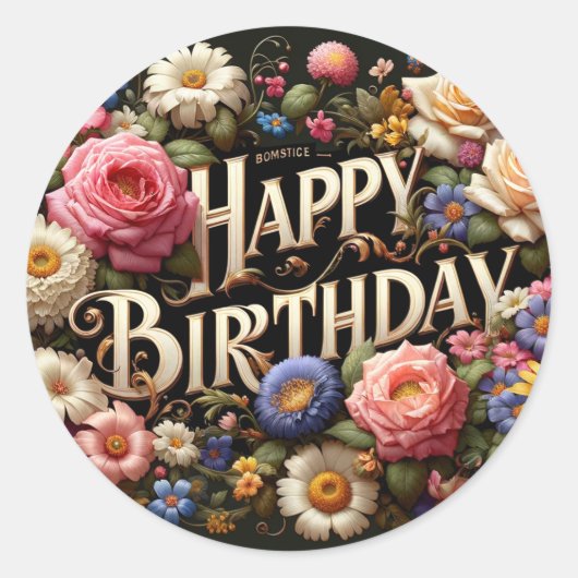 誕生日 ラウンドシール (正面)