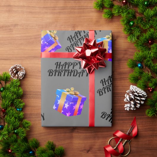 誕生日 ラッピングペーパー (クリスマスギフト)