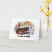 誕生日、ラブラドールリトリーブドッグ、カード カード (黄色い花)