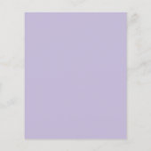 誕生日 ラベンダー 花 モチーフ 予算 招待状 チラシ (裏面)