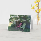 「誕生日」リラックスを楽しむ時間 カード (黄色い花)