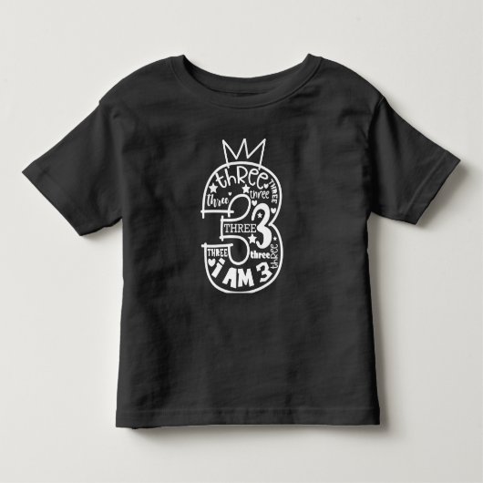 誕生日 – リンガーティー トドラーTシャツ (正面)
