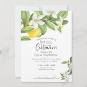 誕生日 |レモンと開花 招待状 (正面)