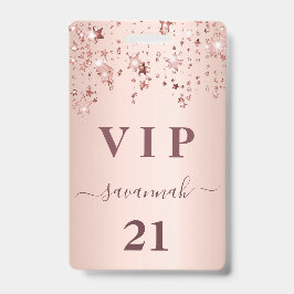 誕生日 ローズゴールド ピンク 星 vip ラグジュアリー バッジ