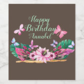 誕生日 ワインラベル (シングルラベル)