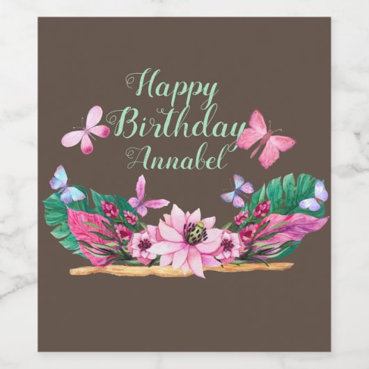 誕生日 ワインラベル (シングルラベル)