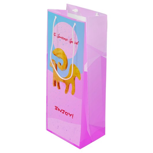 誕生日/ワイン3月21日~4月19日〔占星術の〕十二宮図おひつじ ワインギフトバッグ (正面アングル)