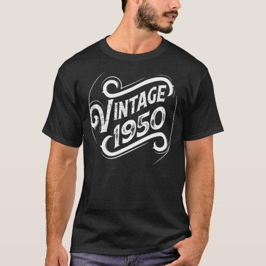 誕生日 ヴィンテージ 1950 Tシャツ (正面)