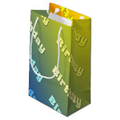 誕生日（三色青） スモールペーパーバッグ (裏面アングル)