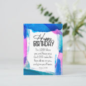 誕生日 主があなたを祝福してください ヌンベルズ 6 24-26 聖書 ポストカード (スタンド正面)