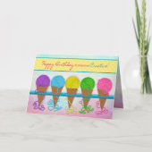 誕生日、人のクリエイティブ、糸の円錐 カード (正面)