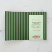 誕生日、人の特別なピンクの牡丹/反射 カード (内部)