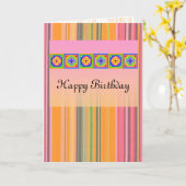 誕生日/任意の大事な行事個人用カ空白のード カード (黄色い花)