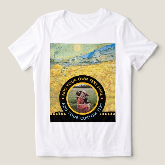 誕生日 休日 記念日 - カスタム写真テキスト トライブレンドTシャツ (デザイン正面)