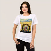 誕生日 休日 記念日 - カスタム写真テキスト トライブレンドTシャツ (正面全面)