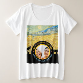 誕生日 休日 記念日 - カスタム写真テキスト プラスサイズTシャツ