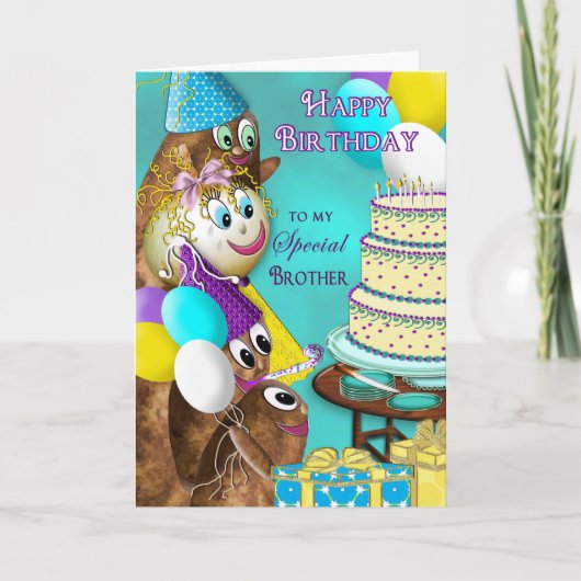 誕生日 – 兄弟 – ポテトファミリーコレクション カード (正面)