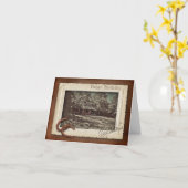 誕生日-兄弟-ヴィンテージ- 100+ 年の小屋 カード (黄色い花)