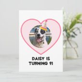 誕生日（写真） 招待状 (スタンド正面)