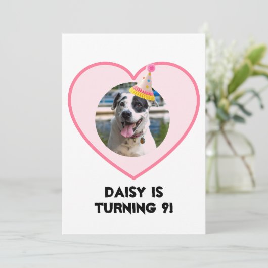 誕生日（写真） 招待状 (スタンド正面)