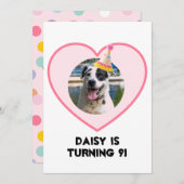 誕生日（写真） 招待状 (正面/裏面)