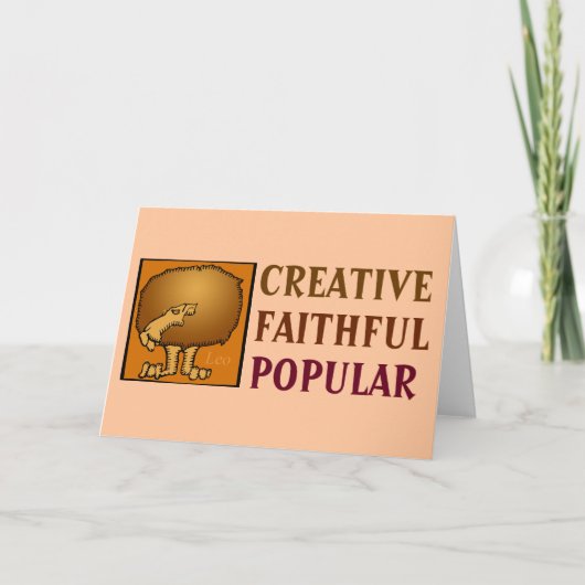 誕生日〔占星術の〕十二宮図サインパーソナリティleoカード カード (正面)